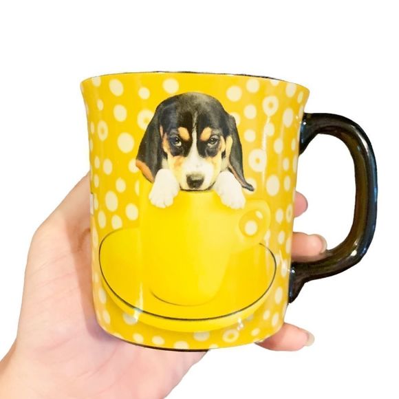 Keith Kimberlin Yellow Beagle‎ Puppy Mug - Picture 1 of 5